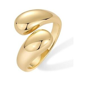 14K Gold Plated Chunky Open Twist Crossover Statement Ring